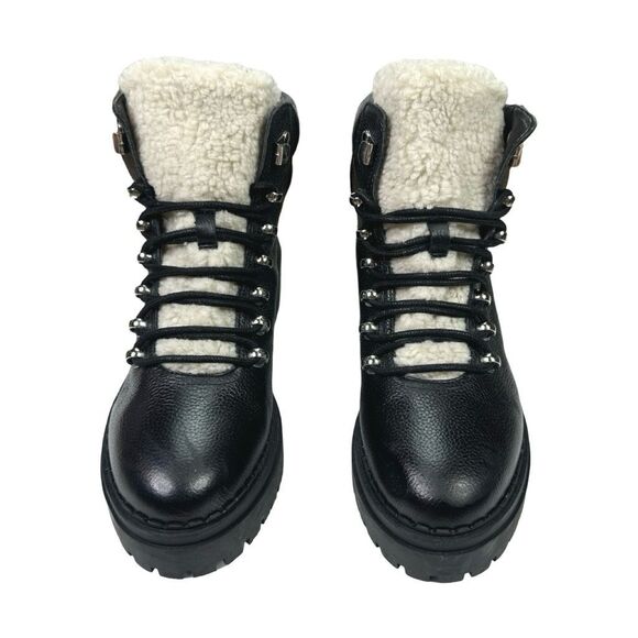 Marc Fisher LTD Nairy Leather Lace-Up Booties - Size 8 - Picture 2 of 9